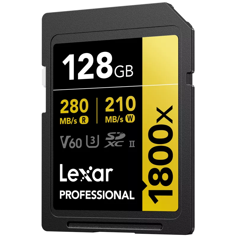 Lexar SDXC Pro 1800x U3 UHS-II R280/W210 (V60) 128GB