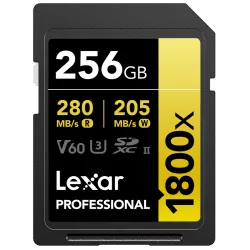 Lexar SDXC Pro 1800x U3 UHS-II R280/W210 (V60) 256GB