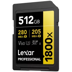 Lexar SDXC Pro 1800x U3 UHS-II R280/W210 (V60) 512GB