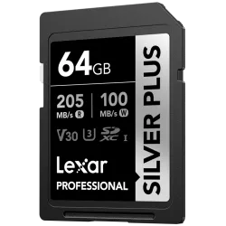 Lexar SDXC Professional SILVER Plus 1066x UHS-I/U3/A2/4K R205/W100 (V30) 64GB