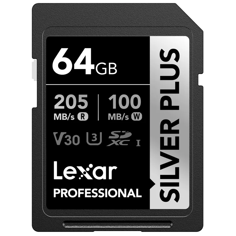 Lexar SDXC Professional SILVER Plus 1066x UHS-I/U3/A2/4K R205/W100 (V30) 64GB