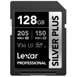 Lexar SDXC Professional SILVER Plus 1066x UHS-I/U3/A2/4K R205/W150 (V30) 128GB
