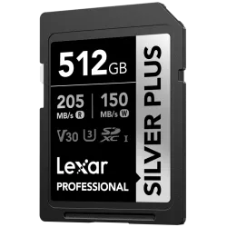 Lexar SDXC Professional SILVER Plus 1066x UHS-I/U3/A2/4K R205/W150 (V30) 512GB
