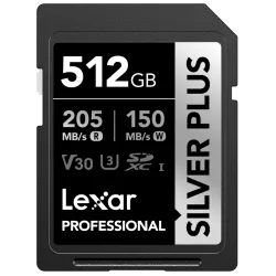 Lexar SDXC Professional SILVER Plus 1066x UHS-I/U3/A2/4K R205/W150 (V30) 512GB