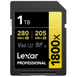 Lexar SDXC Pro 1800x U3 UHS-II R280/W210 (V60) 1TB