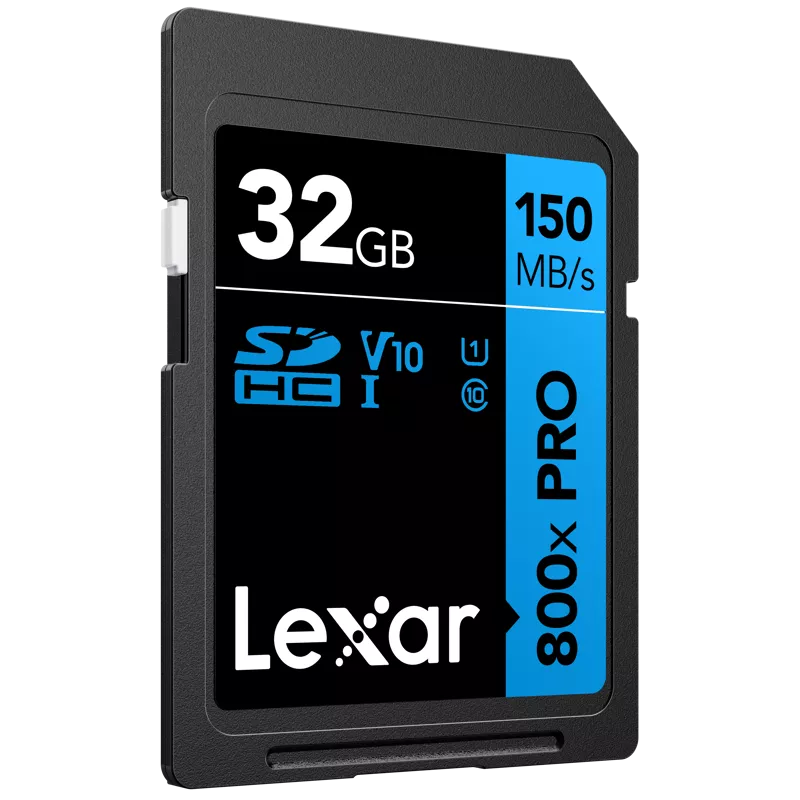Lexar SDHC 800x Pro UHS-I cards, C10 (V10) U1, R150, 32GB