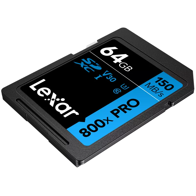 Lexar SDXC 800x Pro UHS-I cards, C10 (V30) U3, R150, 64GB