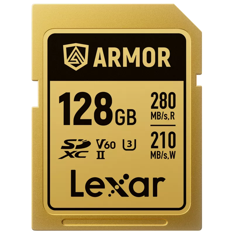 Lexar SDXC ARMOR Gold UHS-II U3, Stainless Steel, IP68 R280/W210 (V60) 128GB