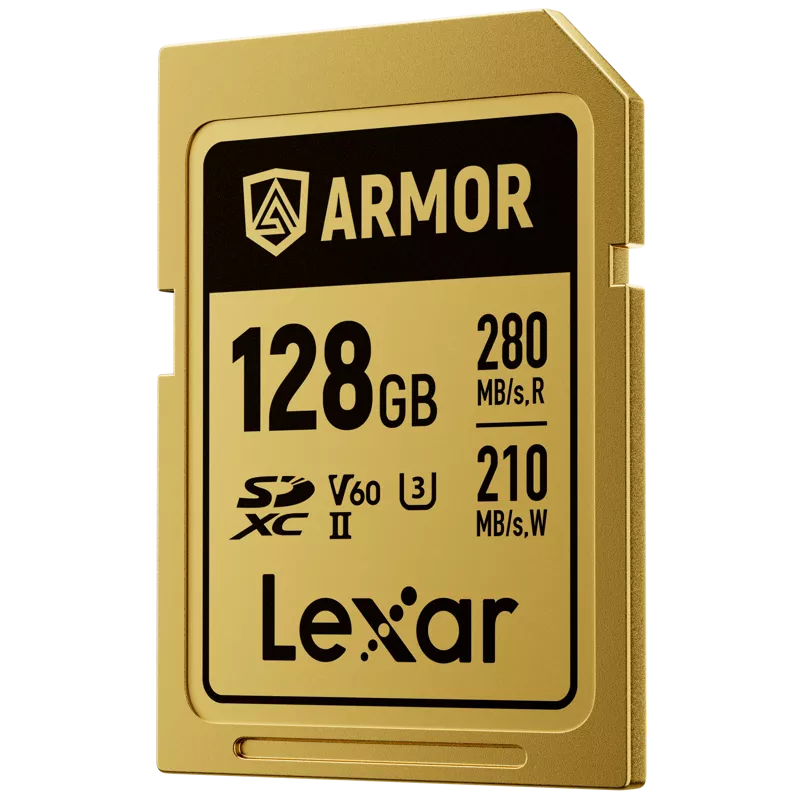 Lexar SDXC ARMOR Gold UHS-II U3, Stainless Steel, IP68 R280/W210 (V60) 128GB