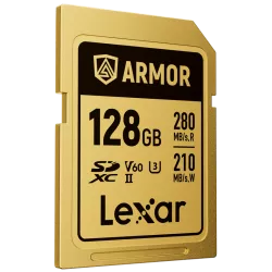 Lexar SDXC ARMOR Gold UHS-II U3, Stainless Steel, IP68 R280/W210 (V60) 128GB