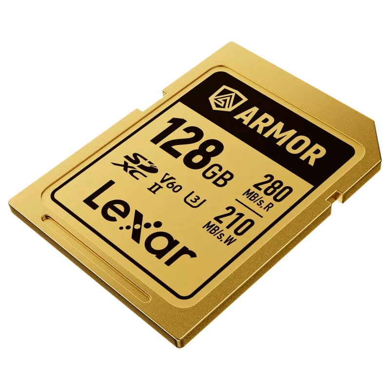 Lexar SDXC ARMOR Gold UHS-II U3, Stainless Steel, IP68 R280/W210 (V60) 128GB