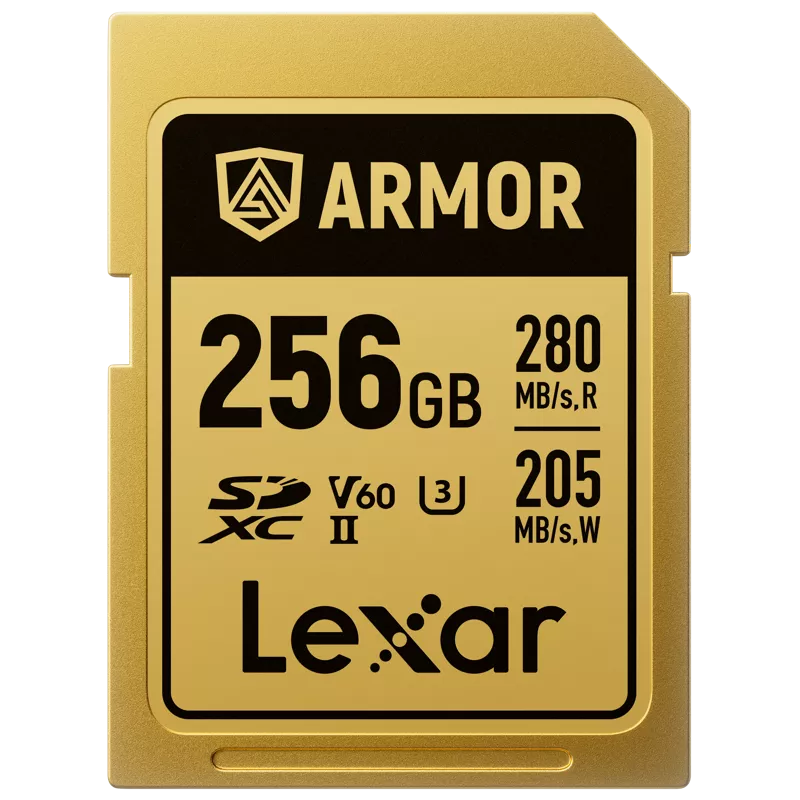 Lexar SDXC ARMOR Gold UHS-II U3, Stainless Steel, IP68 R280/W210 (V60) 256GB