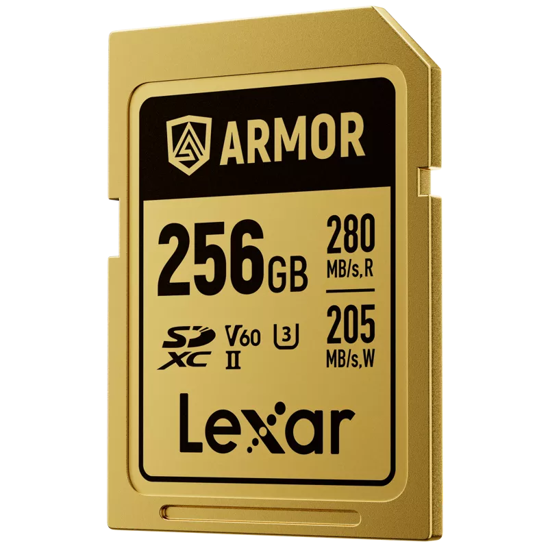 Lexar SDXC ARMOR Gold UHS-II U3, Stainless Steel, IP68 R280/W210 (V60) 256GB