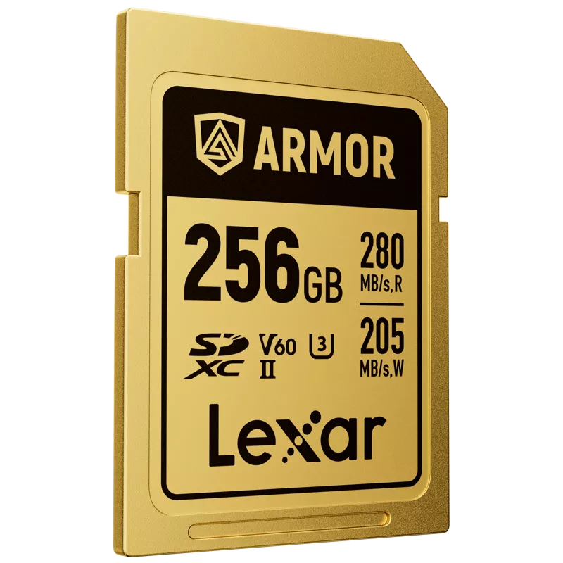 Lexar SDXC ARMOR Gold UHS-II U3, Stainless Steel, IP68 R280/W210 (V60) 256GB