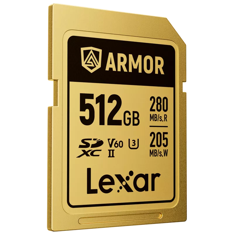 Lexar SDXC ARMOR Gold UHS-II U3, Stainless Steel, IP68 R280/W210 (V60) 512GB