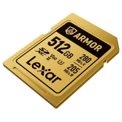 Lexar SDXC ARMOR Gold UHS-II U3, Stainless Steel, IP68 R280/W210 (V60) 512GB