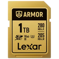 Lexar SDXC ARMOR Gold UHS-II U3, Stainless Steel, IP68 R280/W210 (V60) 1TB
