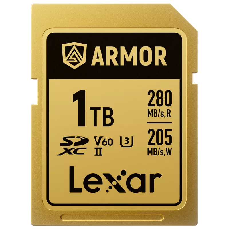 Lexar SDXC ARMOR Gold UHS-II U3, Stainless Steel, IP68 R280/W210 (V60) 1TB