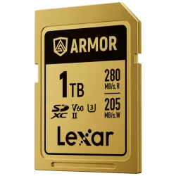 Lexar SDXC ARMOR Gold UHS-II U3, Stainless Steel, IP68 R280/W210 (V60) 1TB