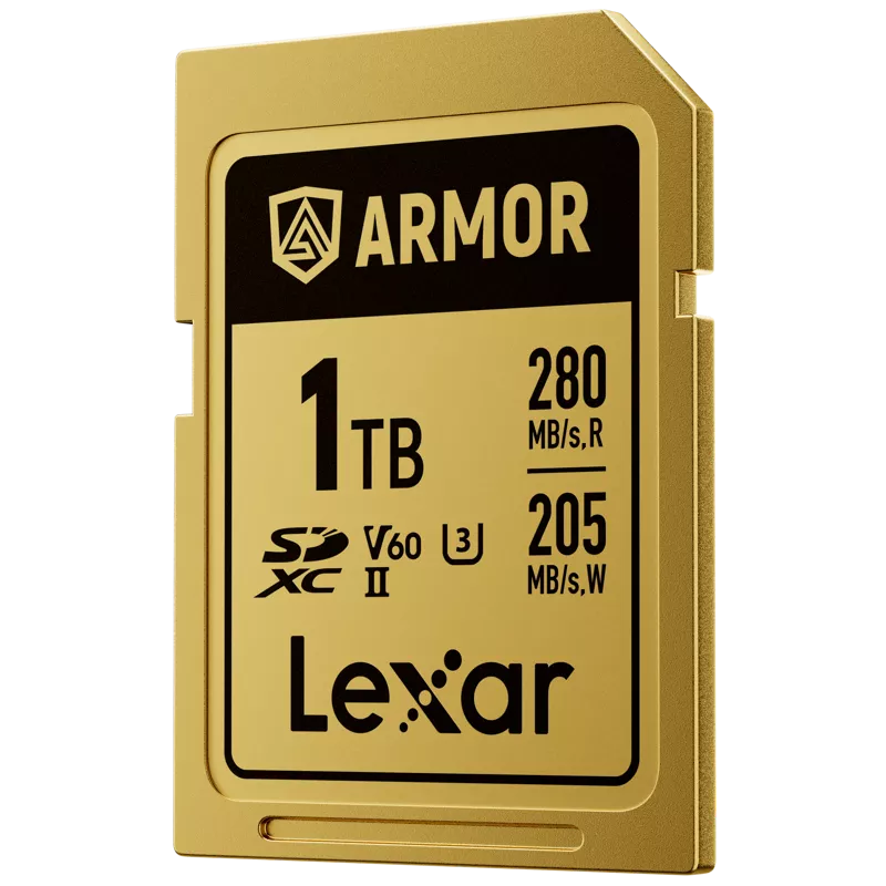 Lexar SDXC ARMOR Gold UHS-II U3, Stainless Steel, IP68 R280/W210 (V60) 1TB