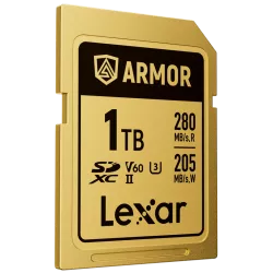 Lexar SDXC ARMOR Gold UHS-II U3, Stainless Steel, IP68 R280/W210 (V60) 1TB