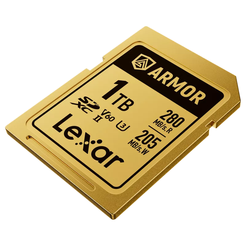 Lexar SDXC ARMOR Gold UHS-II U3, Stainless Steel, IP68 R280/W210 (V60) 1TB
