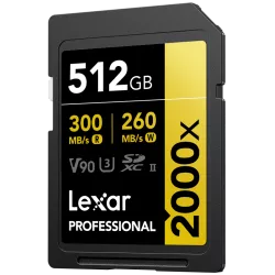 Lexar SDXC Pro 2000X UHS-II U3 R300/W260 (V90) 512GB