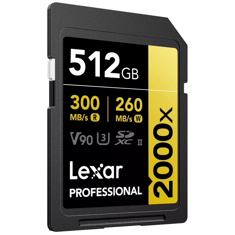 Lexar SDXC Pro 2000X UHS-II U3 R300/W260 (V90) 512GB