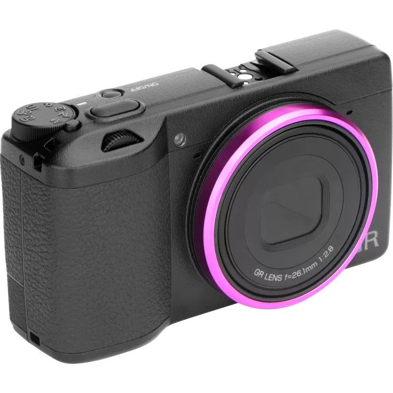 NiSi Ring Caps For Ricoh GR IIIx Rose Red & Silver
