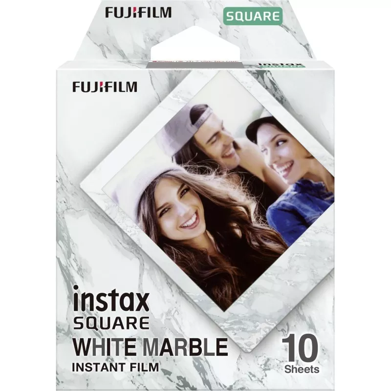 1 Fujifilm instax Square Film white marble