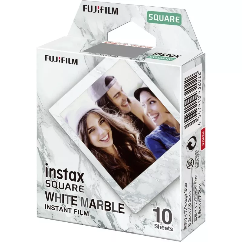 1 Fujifilm instax Square Film white marble