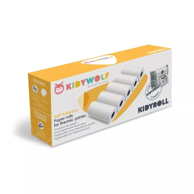 Kidywolf Klebepapier zu Sofortbildkamera 5 Rollen