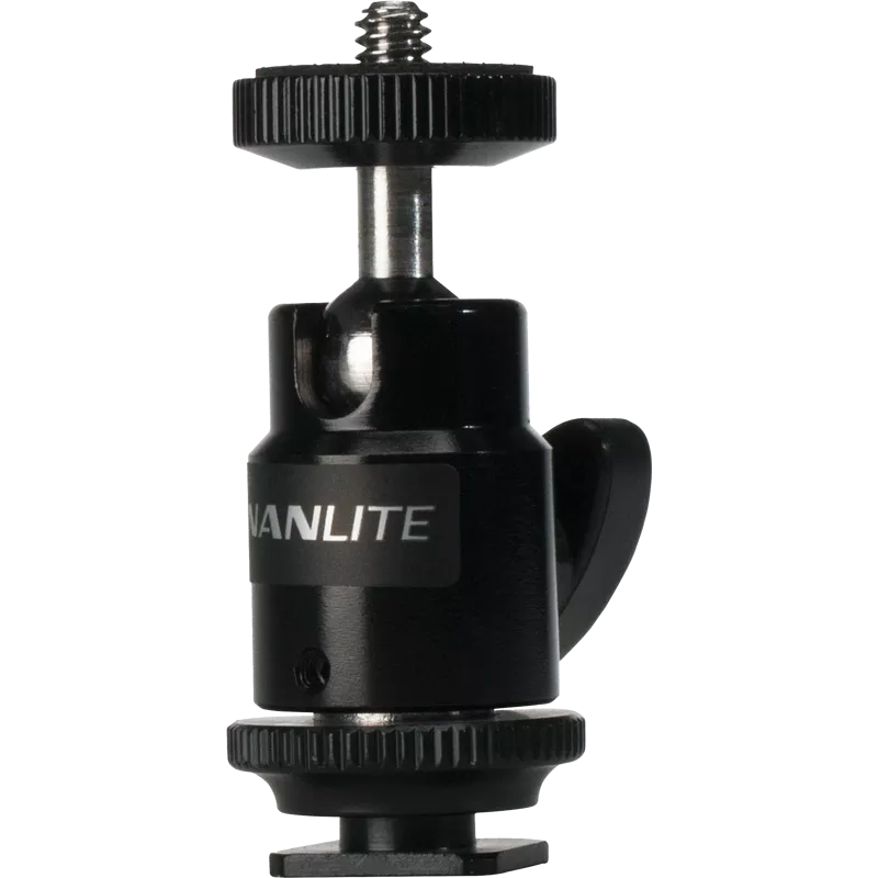 NANLITE MINI BALL HEAD WITH 1/4'' AND HOTSHOE