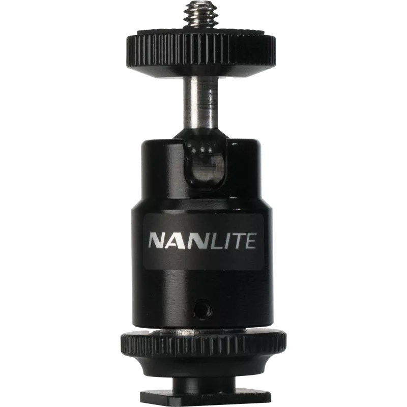 NANLITE MINI BALL HEAD WITH 1/4'' AND HOTSHOE