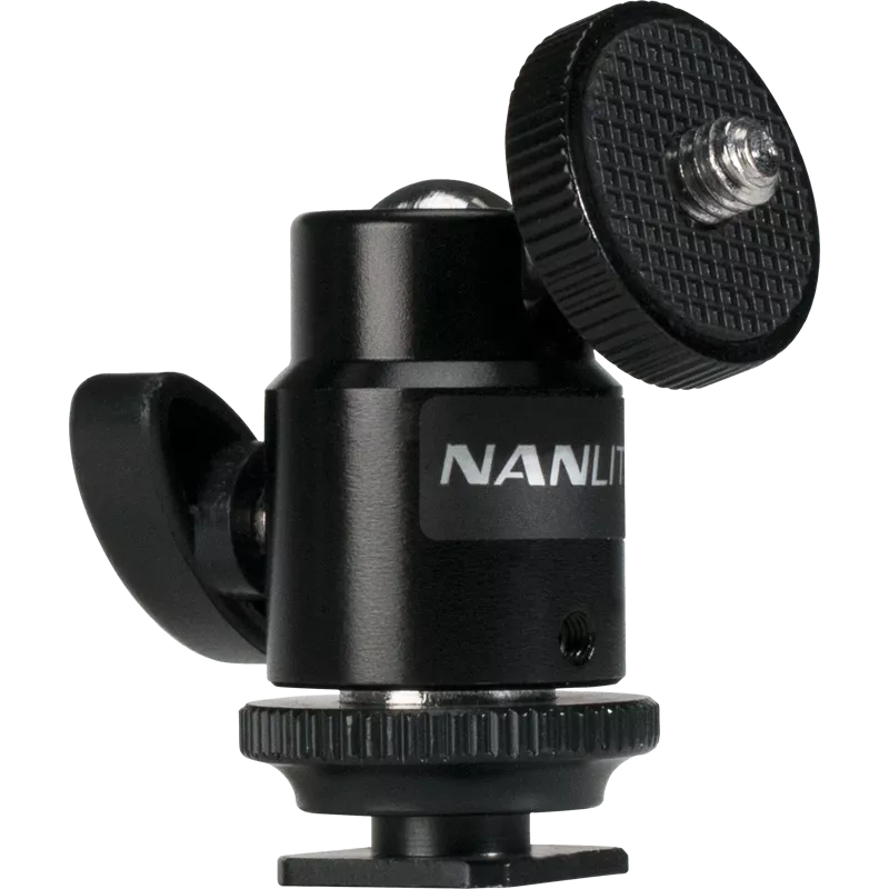 NANLITE MINI BALL HEAD WITH 1/4'' AND HOTSHOE