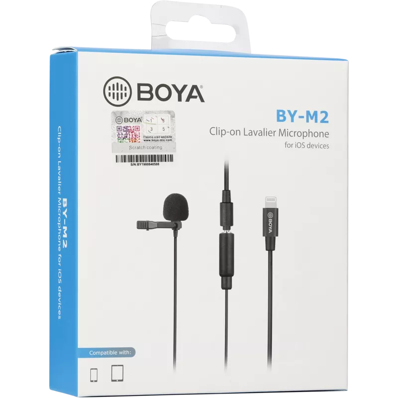 Boya BY-M2 /  mikrofon krawatowy - system iOS