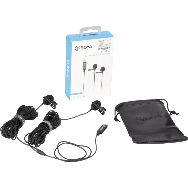 Boya BY-M3D / Dual-Mic Lavalier Microphone / for Type-C devices