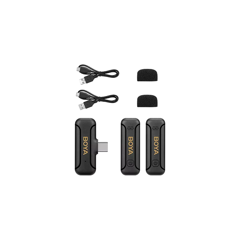Boya BY-WM3T2-U2 - 2.4G Mini Wireless Microphone - for USB Type-C devices 1+2