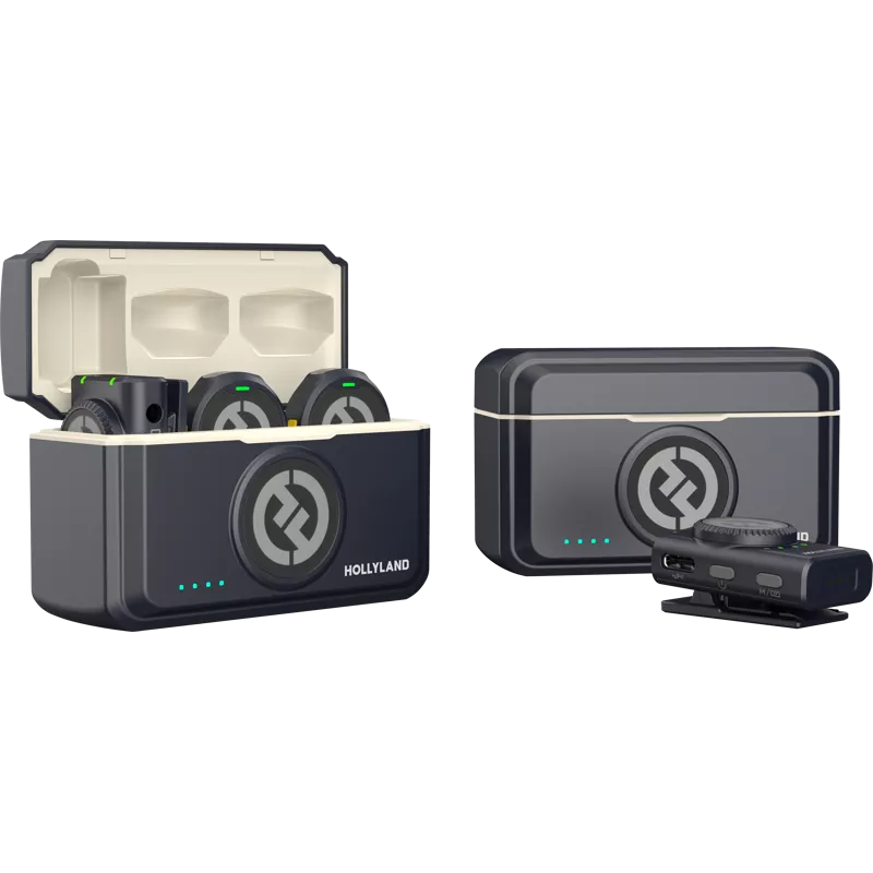 Hollyland Lark M2 Combo - Wireless Lavalier Microphone (Duo,ShineCharcoal)