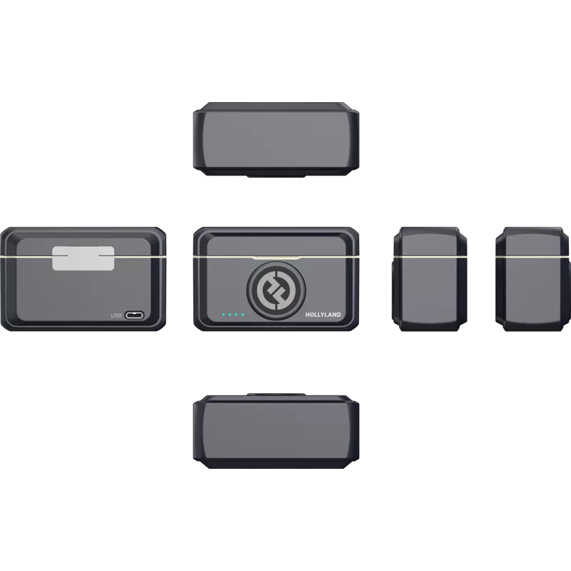 Hollyland Lark M2 Combo - Wireless Lavalier Microphone (Duo,ShineCharcoal)