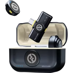 Hollyland Lark M2 USB-C - Wireless Lavalier Microphone with USB-CPlug (Duo,Shine Charcoal)