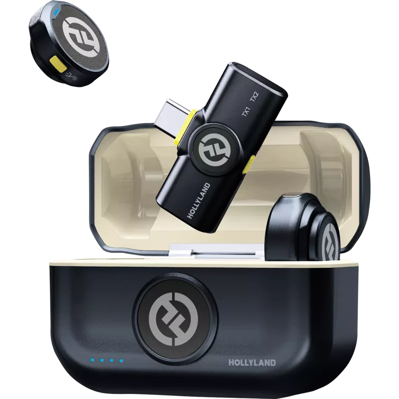 Hollyland Lark M2 USB-C - Wireless Lavalier Microphone with USB-CPlug (Duo,Shine Charcoal)