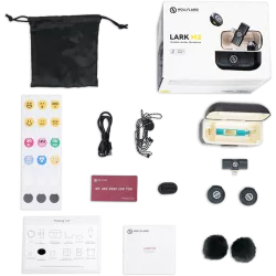 Hollyland Lark M2 Lightning - Wireless Lavalier Microphone with Lightning Plug (Duo,Shine Charcoal)