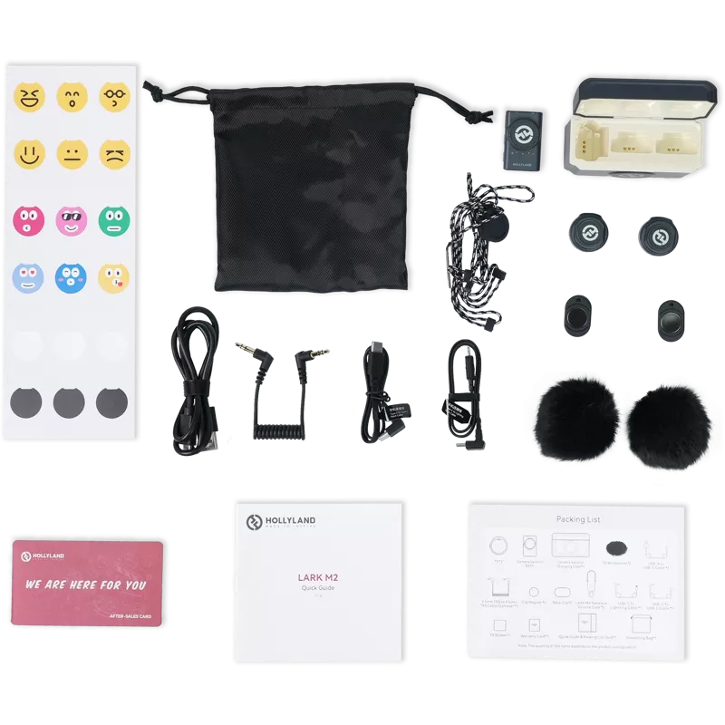 Hollyland Lark M2 Camera - Wireless Lavalier Microphone (Duo,ShineCharcoal)