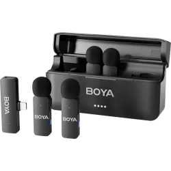 Boya BY-V4D 2.4GHz Four-channel wireless mic with Lightning plug for IOS