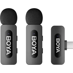 Boya BY-V20 2.0 Ultra compact 2.4GHz wireless microphone for Type-C devices - 2TX+1RX
