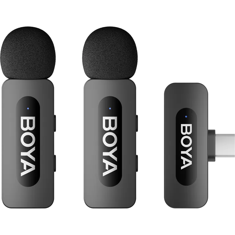 Boya BY-V20 2.0 Ultra compact 2.4GHz wireless microphone for Type-C devices - 2TX+1RX