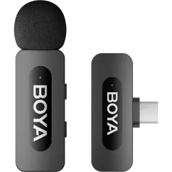 Boya BY-V10 2.0 Ultra compact 2.4GHz wireless microphone for Type-C devices -1TX+1RX