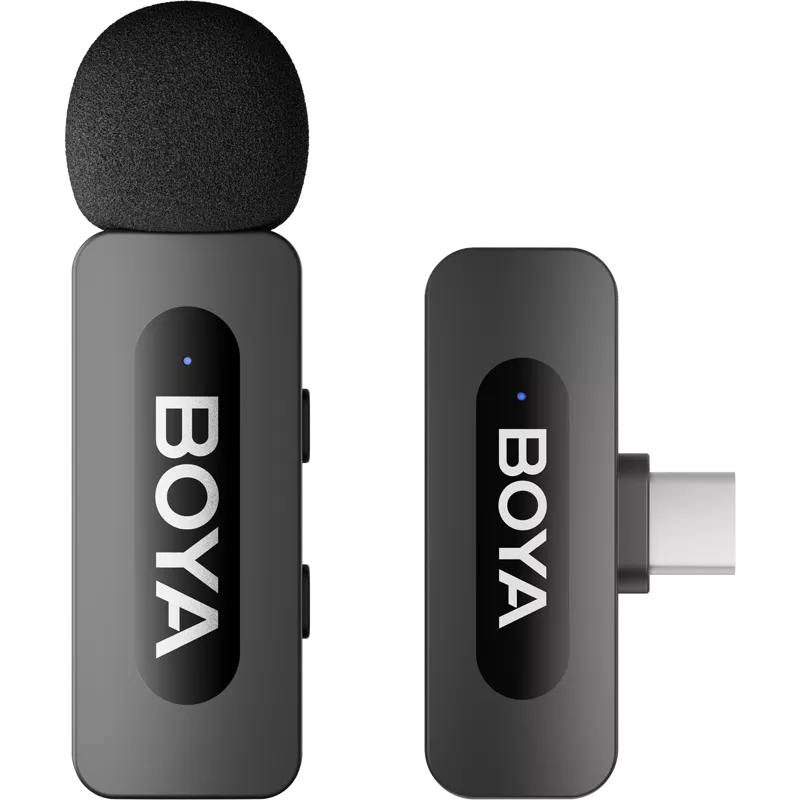 Boya BY-V10 2.0 Ultra compact 2.4GHz wireless microphone for Type-C devices -1TX+1RX