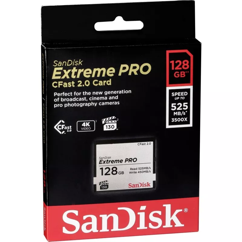 SanDisk CFAST 2.0 VPG130   128GB Extreme Pro     SDCFSP-128G-G46D